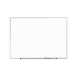 Standard Dry Erase Board, Melamine, 72 x 48, White, Aluminum Frame