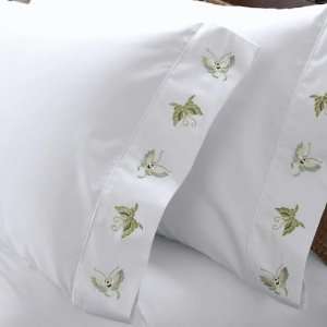  Embroidered Butterfly Pillowcase Pairs ( Standard/Queen 