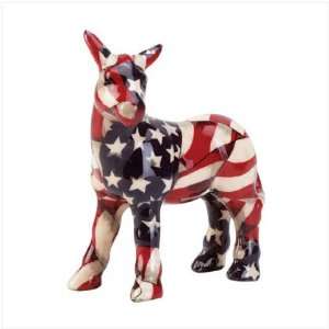  Americana Patchwork Porcelain Donkey