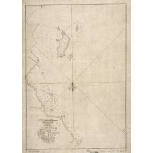  1740 Map Nautical charts, Puerto Rico