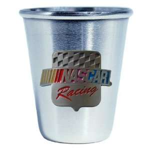  Set of 2 NASCAR Stainless Shot Glass   NASCAR NASCAR   Fan 