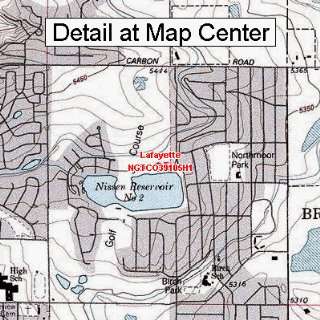 USGS Topographic Quadrangle Map   Lafayette, Colorado (Folded 