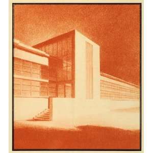   Scale Factory Building Architecture   Original Color Print Home