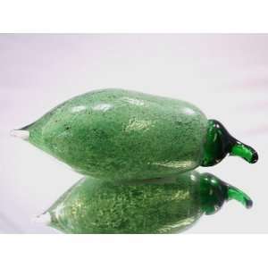  Murano Design Glass Art Green Melon Crystal Paperweight PW 
