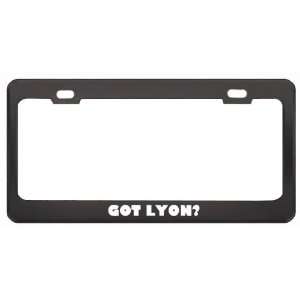  Got Lyon? Boy Name Black Metal License Plate Frame Holder 