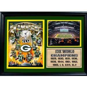  Super Bowl XLV Champs Green Bay Packers Plaque Case Pack 6 