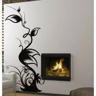 Vinyl Wall Art Decal Sticker Floral Leaves Swirl 6ft Tall #322