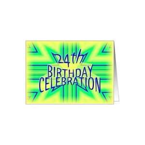    24th Birthday Party Invitation Bright Star Card Toys & Games