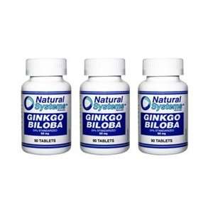 PACK Ginkgo Biloba 60 mg 90 tablets 24% Std Extract Enhance Memory 