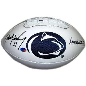 Paul Posluszny Penn State Nittany Lions Autographed Logo Football with 
