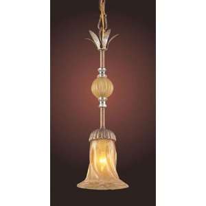  Elk Lighting Provenzia Pendant   Hand Worked Amber Glass 