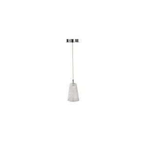   CFL PENDANT WITH ICE WATER GLASS SHADE / MSN FINISH