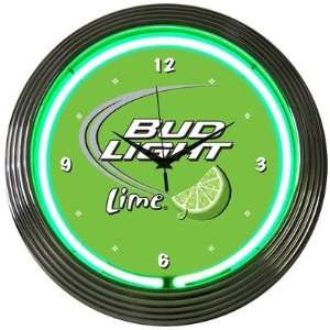  Bud Light Lime Neon Clock