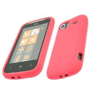   SoftSkin RED Silicone Case Cover Skin for HTC Mozart 7 Electronics