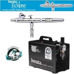  IWATA ECLIPSE HP BS AIRBRUSHING SYSTEM WITH POWER JET LITE 
