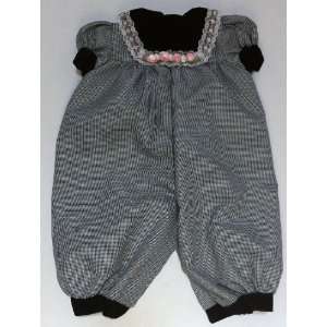  Baby Girl 3 6 Months, Black and White Plaid Romper Dress 