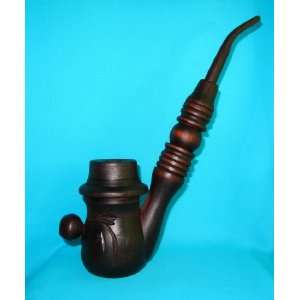   Handcarved wooden Tobacco smoking pipe 12 inches #1 