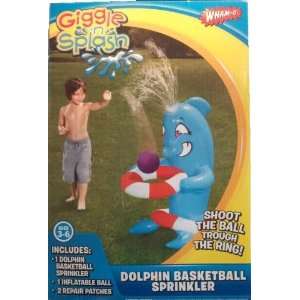    Wham O Giggle N Splash Dolphin Basketball Sprinkler Toys & Games