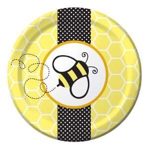  Bee Party Supplies 7 Cake/Dessert Plates (8 ct 