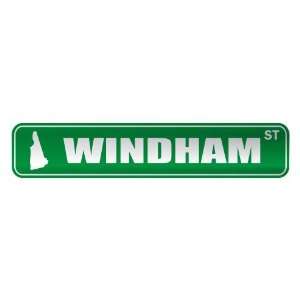     WINDHAM ST  STREET SIGN USA CITY NEW HAMPSHIRE