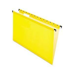  Hanging File Folders, Legal, 1/5 Tab, Yellow, 20/Box