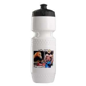 Trek Water Bottle White Blk Country Western Cowgirl Save A Horse Ride 