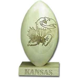  Kansas Jayhawks 5/16 Scale Laser Engraved Wood Football 