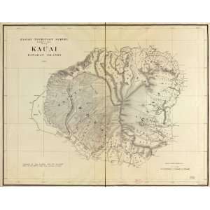  1903 map of Kauai, Hawaiian Islands