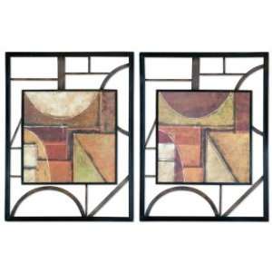  FEATS I,II   set of 2 Abstract Art 35053 By Uttermost 