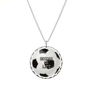    Necklace Circle Charm Soccer Equals Life Artsmith Inc Jewelry