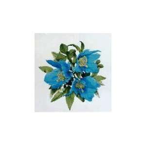   Blue Poppy, Cross Stitch from Silver Lining Arts, Crafts & Sewing