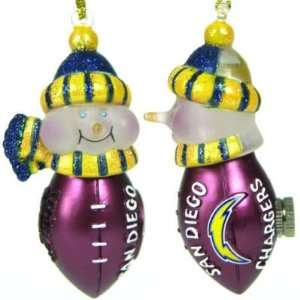  SAN DIEGO CHARGERS LIGHTED CHRISTMAS ORNAMENTS (3) Sports 