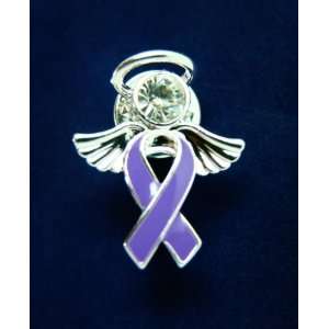  Purple Ribbon Pin   Angel Tac (36 Pins) 