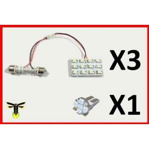  4 x Super Bright White LED Lights Interior Package Deal 