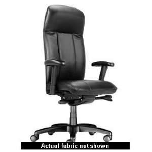   Essex Chair, High Back, w/ Arms (Black Fabric)