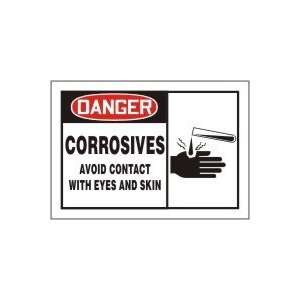  DANGER Labels CORROSIVES AVOID CONTACT WITH EYES AND SKIN 
