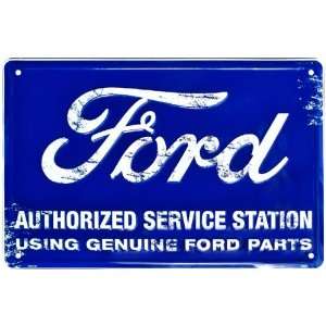  FORD Authorized Service Station   Metal Sign Office 