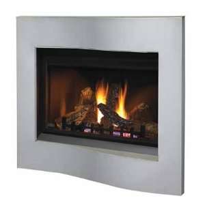   Surround with Top and Hearth Satin Chrome Trim for BGD36CF Fireplaces
