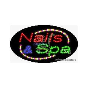  Nails and Spa LED Sign 15 inch tall x 27 inch wide x 3.5 inch 