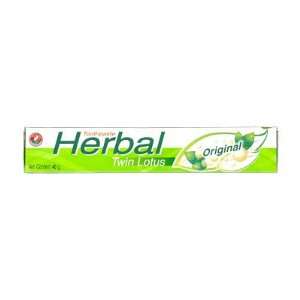  New herbal Toothpaste Twin Lotus Original 40g natural 