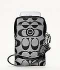 Coach Poppy Black Silver Universal iPhone Case Wristlet Wallet Bag 