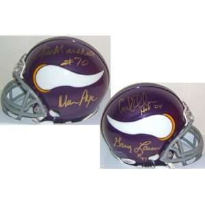  Vikings Purple People Eaters Signed Mini Helmet Sports 