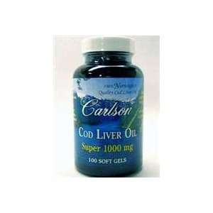  Carlson Labs   Super Cod Liver Oil   100 gels / 1000 mg 