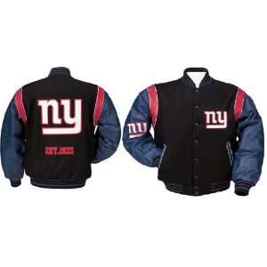  NFL New York Giants Leather Jacket Medium ** Sports 