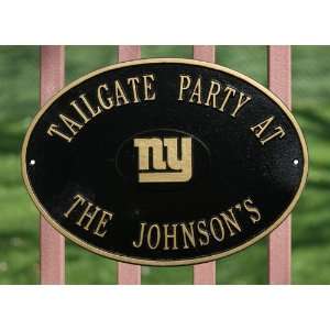 New York Giants Personalized Black and Gold Indoor/Outdoor 