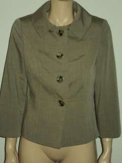 Womens BANANA REPUBLIC Beige Wool Stretch Jacket Blazer Sz M  