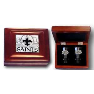 New Orleans Saints Collectors Gift Box with Two Flared Shooters 