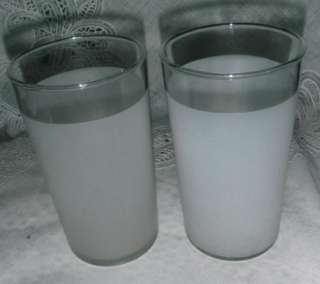 Vintage Libbey Satin Frosted Glasses Tumblers #2  