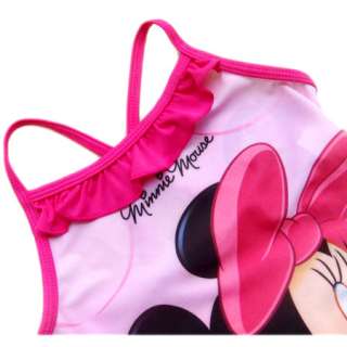 Baby Kids Girls Pink 1 Pcs Minnie Mouse Swimsuit Swimwear 2 9 Years 