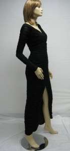 Designer Sue Wong N7360 Black Long Sleeves Dress 10 Evening Cocktail 